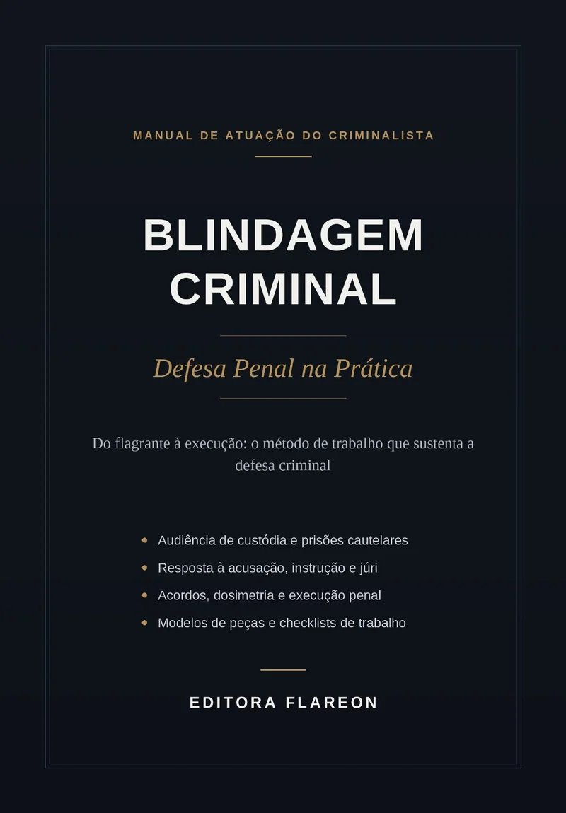 Capa do livro Blindagem Criminal