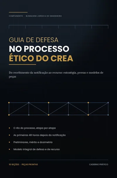 Capa do livro Guia de Defesa no Processo Ético do CREA