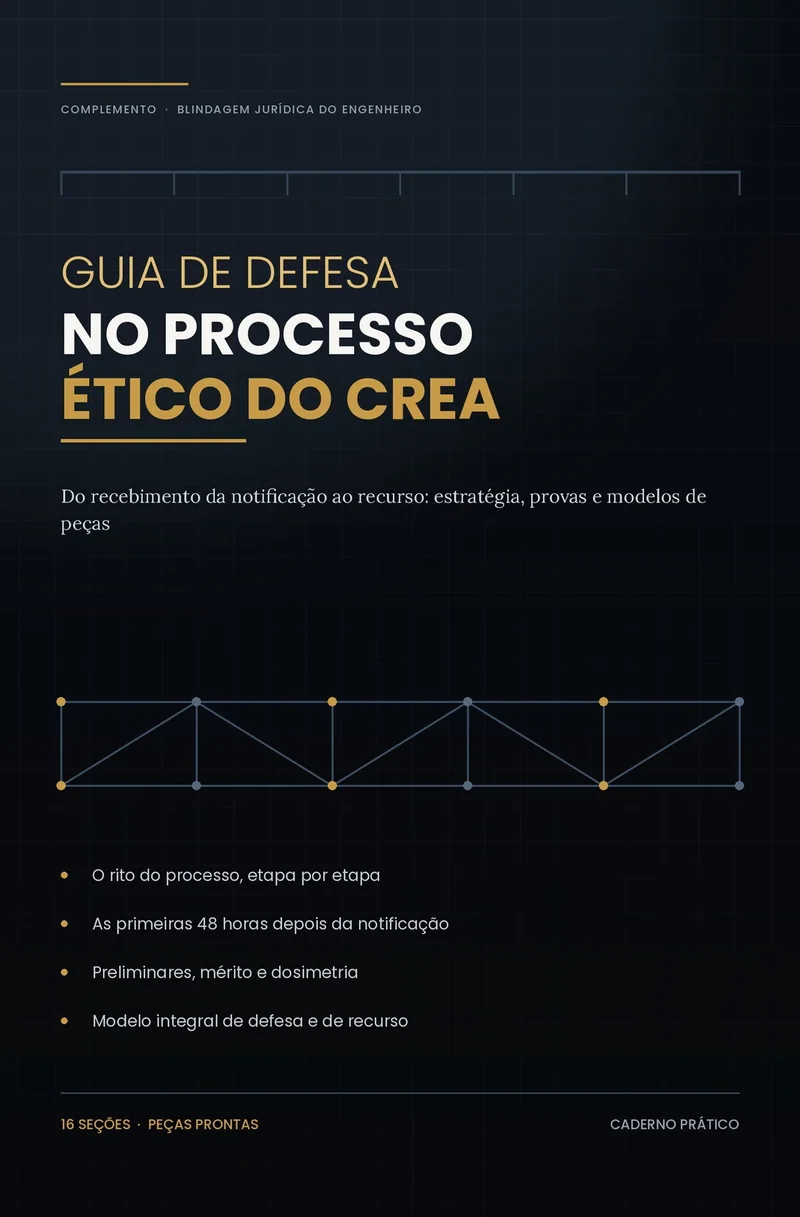 Capa do livro Guia de Defesa no Processo Ético do CREA