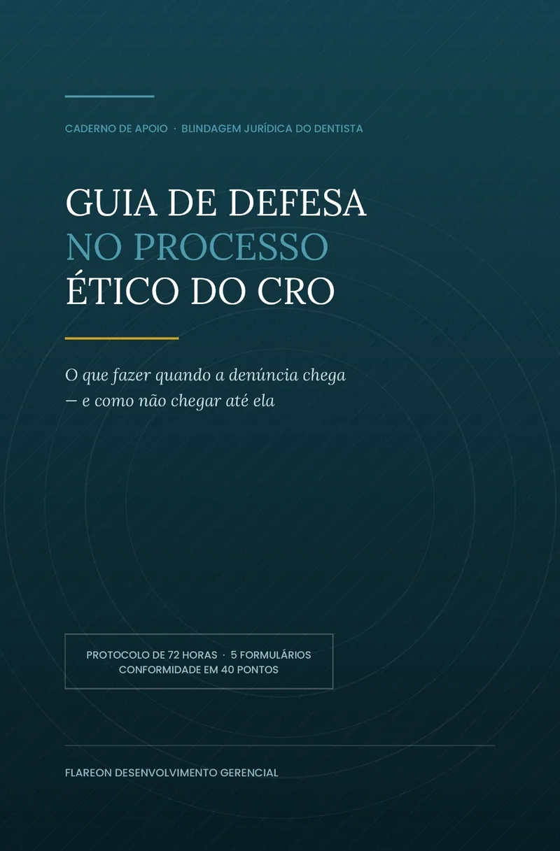 Capa do livro Guia de Defesa no Processo Ético do CRO