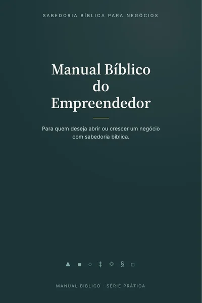 Capa do livro Manual Bíblico do Empreendedor