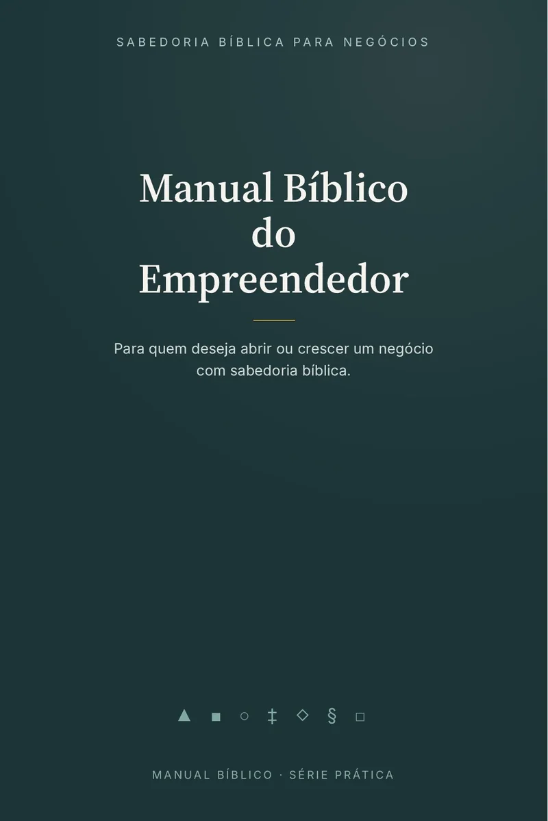 Capa do livro Manual Bíblico do Empreendedor