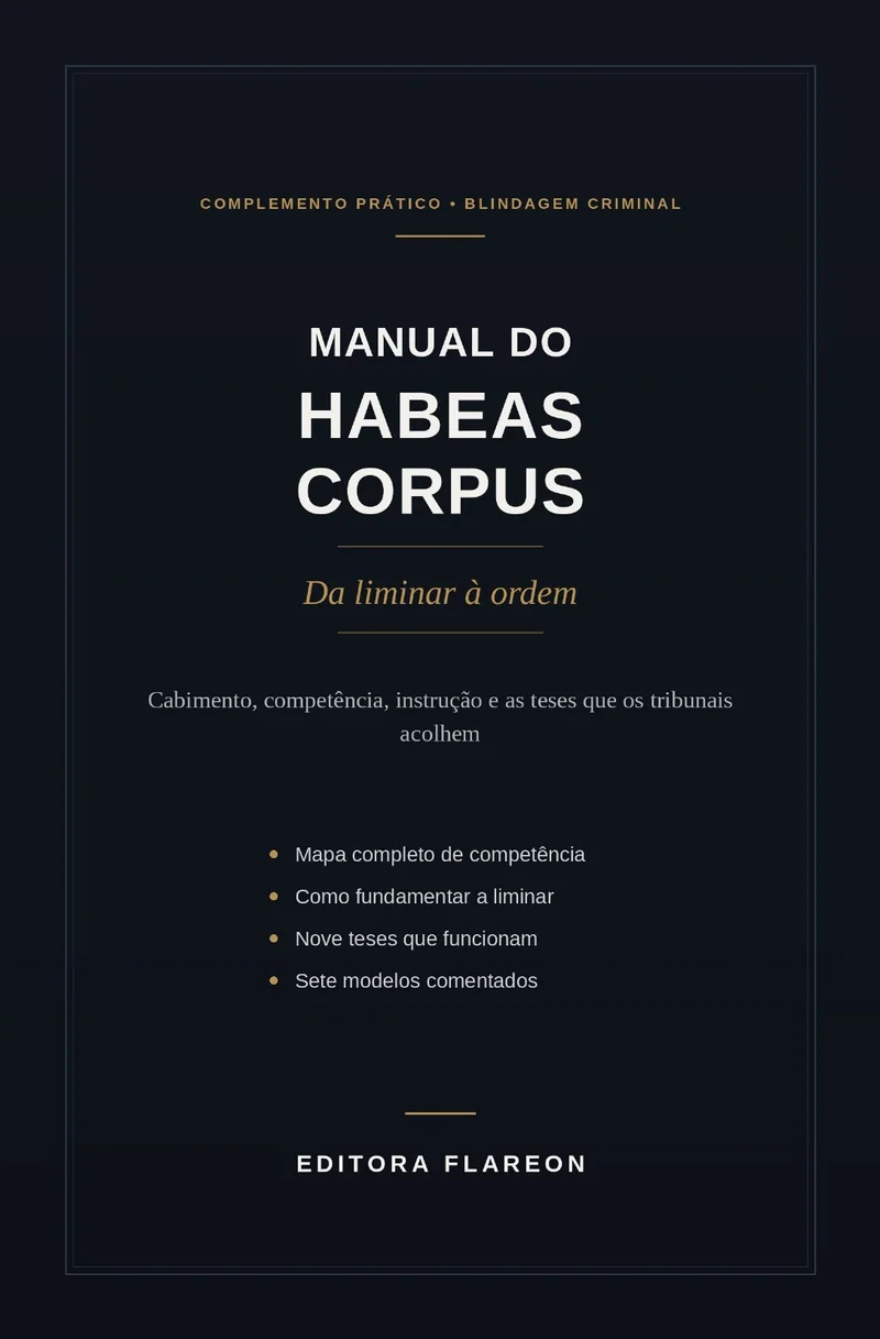 Capa do livro Manual do Habeas Corpus