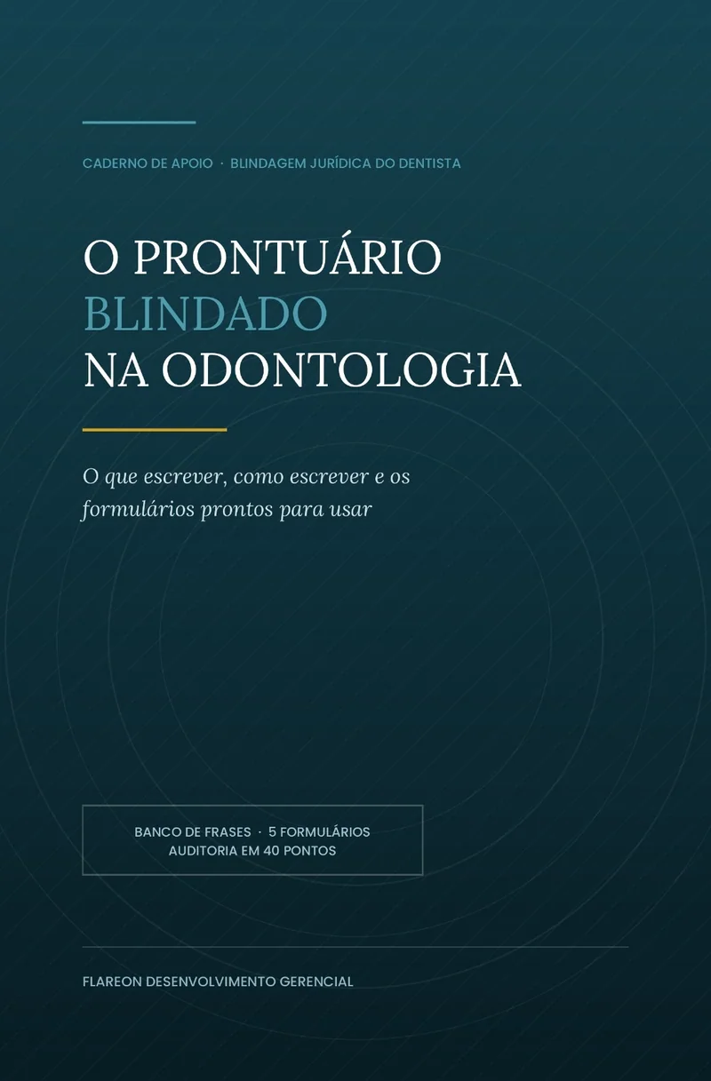 Capa do livro O Prontuário Blindado na Odontologia
