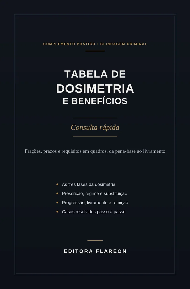 Capa do livro Tabela de Dosimetria e Benefícios