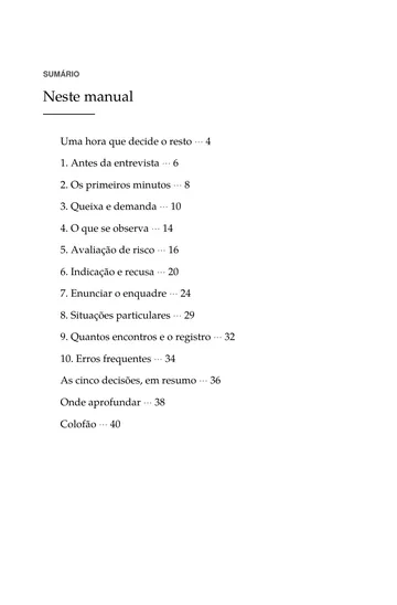 Página 1 do trecho de A Primeira Entrevista