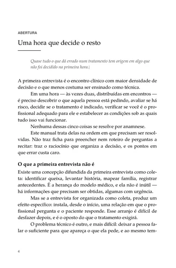 Página 2 do trecho de A Primeira Entrevista