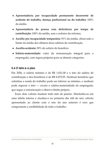 Página 4 do trecho de Advocacia Previdenciária Pós-Reforma