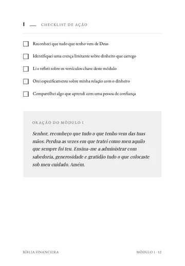 Página 1 do trecho de Bíblia Financeira