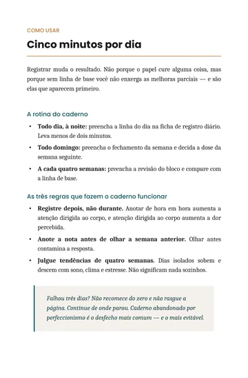 Página 1 do trecho de Caderno de 90 Dias