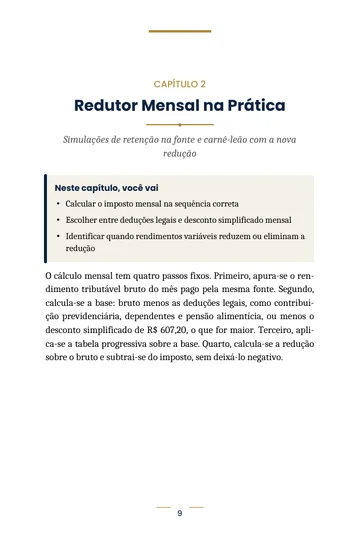 Página 2 do trecho de Caderno de Cálculos IRPF 2027