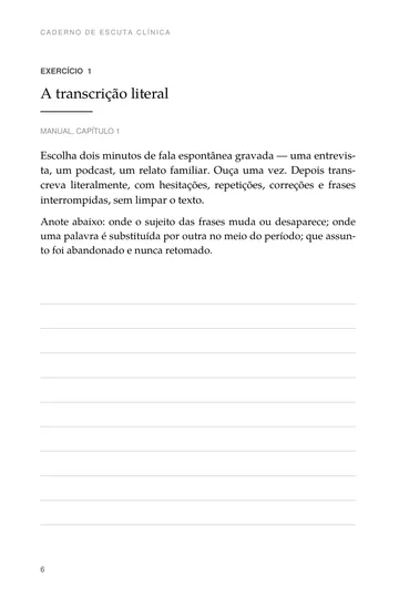 Página 3 do trecho de Caderno de Escuta Clínica