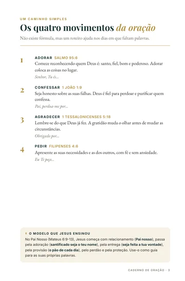Página 2 do trecho de Caderno de Oração 90 Dias