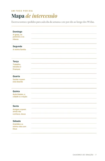 Página 3 do trecho de Caderno de Oração 90 Dias