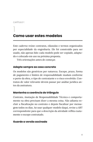 Página 2 do trecho de Contratos e Termos por Especialidade