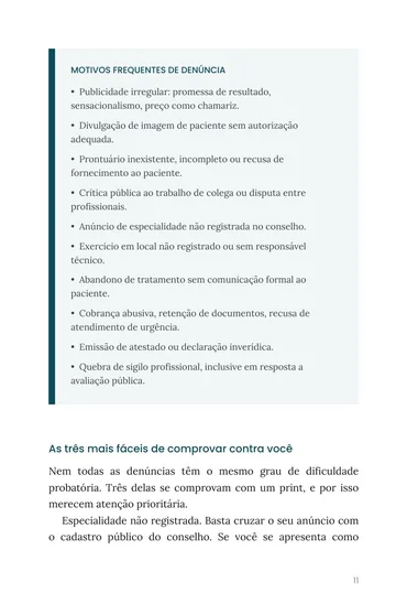 Página 3 do trecho de Guia de Defesa no Processo Ético do CRO