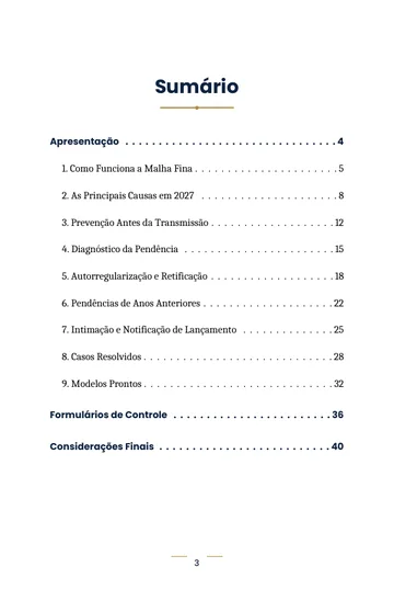 Página 1 do trecho de Malha Fina 2027