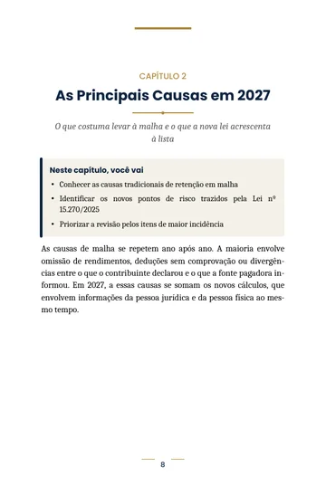 Página 2 do trecho de Malha Fina 2027