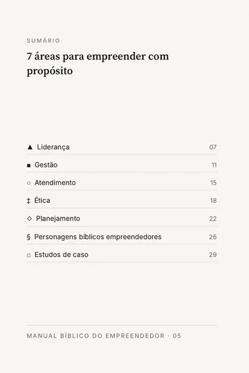 Página 1 do trecho de Manual Bíblico do Empreendedor