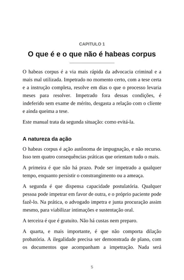 Página 2 do trecho de Manual do Habeas Corpus