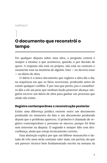 Página 2 do trecho de O Diário de Obra Blindado