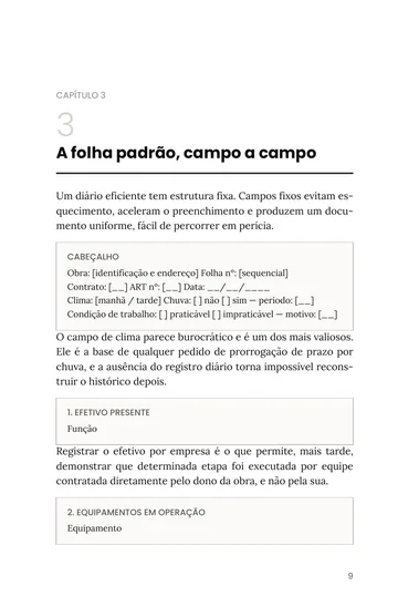 Página 4 do trecho de O Diário de Obra Blindado