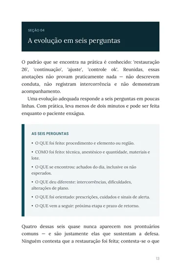 Página 3 do trecho de O Prontuário Blindado na Odontologia