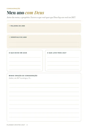 Página 1 do trecho de Planner Cristão 2027
