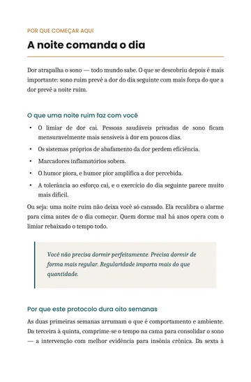 Página 1 do trecho de Protocolo de Sono