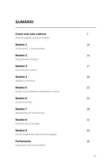 Página 1 do trecho de Termos de Consentimento